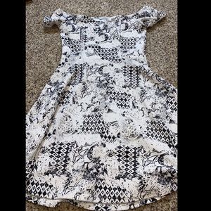 black & white graphic dress